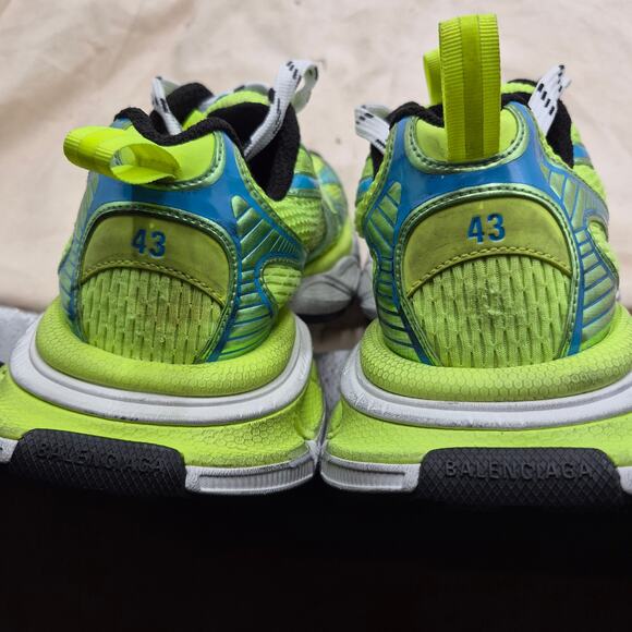 Balenciaga 3XL sneakers in neon yellow and blue mesh MENS SIZE 43 US 10US 7 - Picture 3 of 8